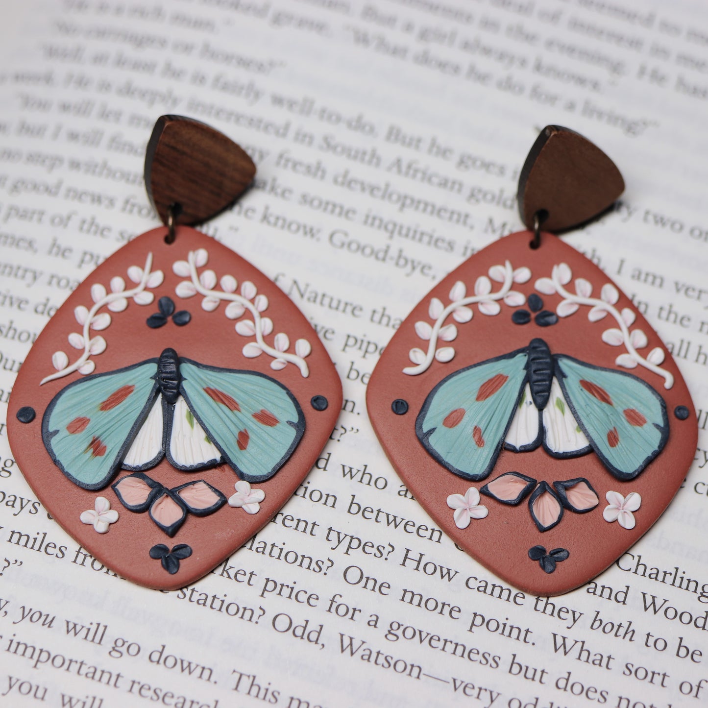 Elaine in Blue Folk Art Moths 01