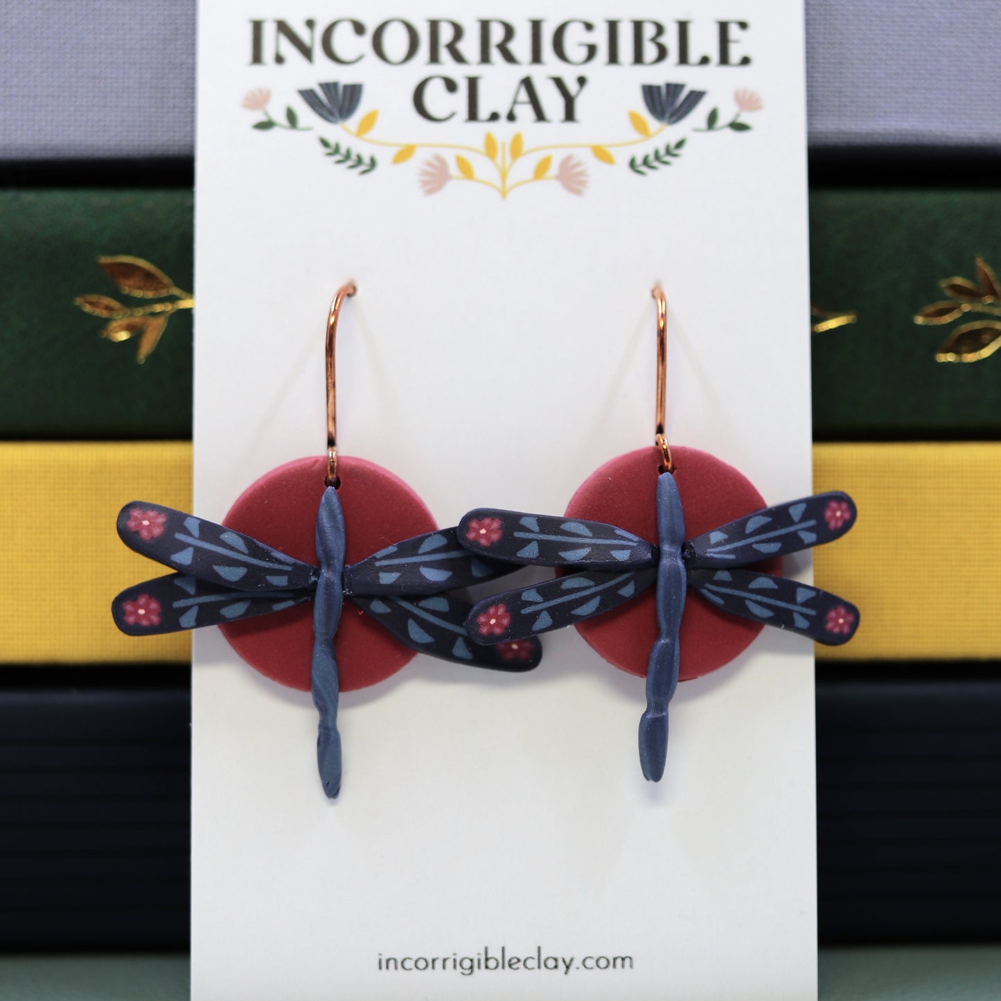 Jo Earrings in Folklore Dragonflies