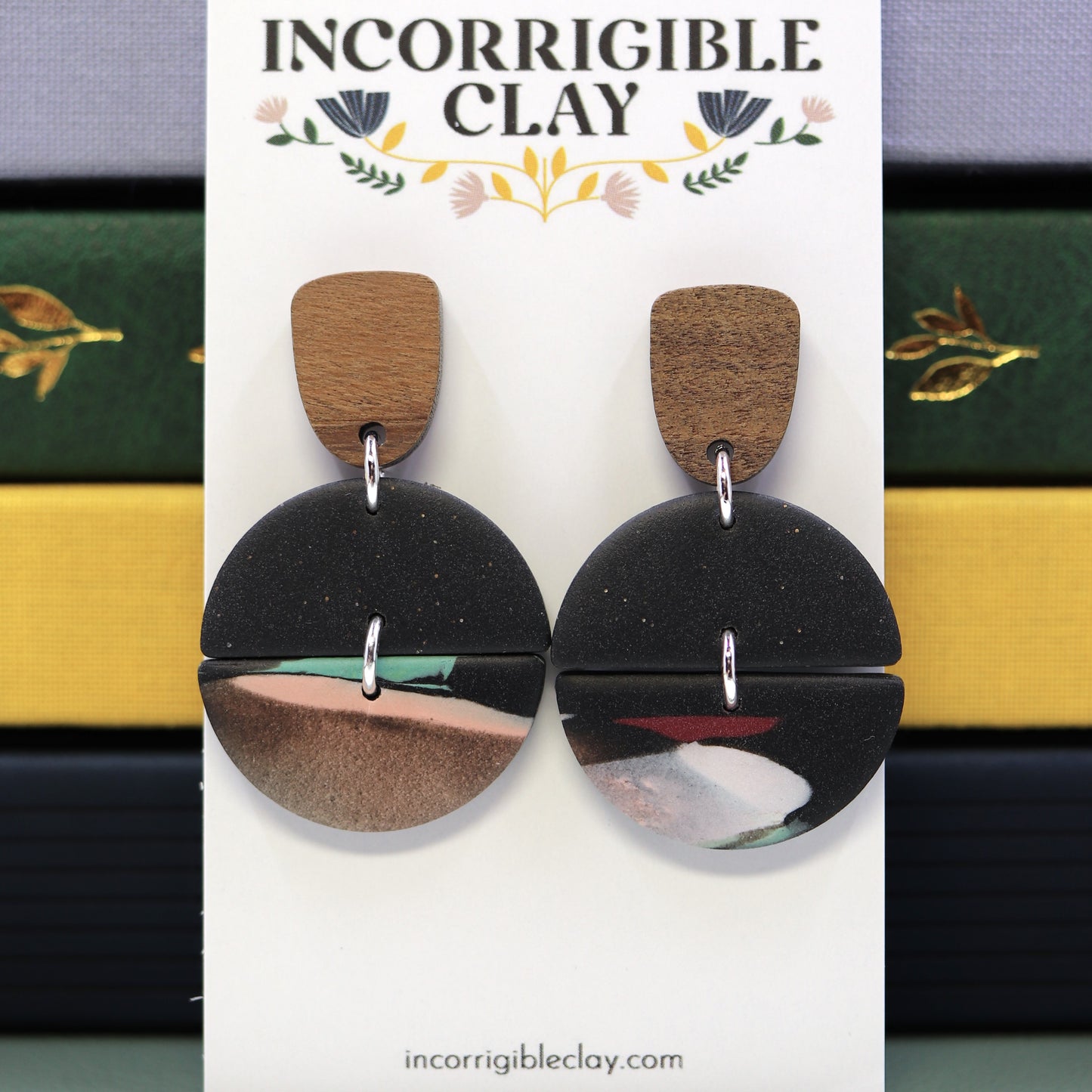 Meg Earrings in Retro Abstract