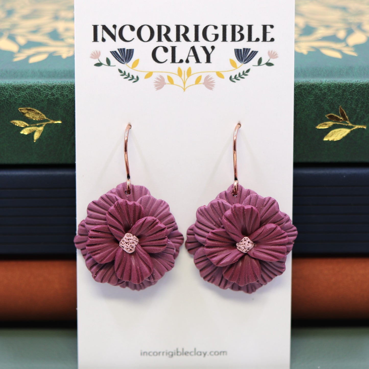 Plum Flower Earrings 02