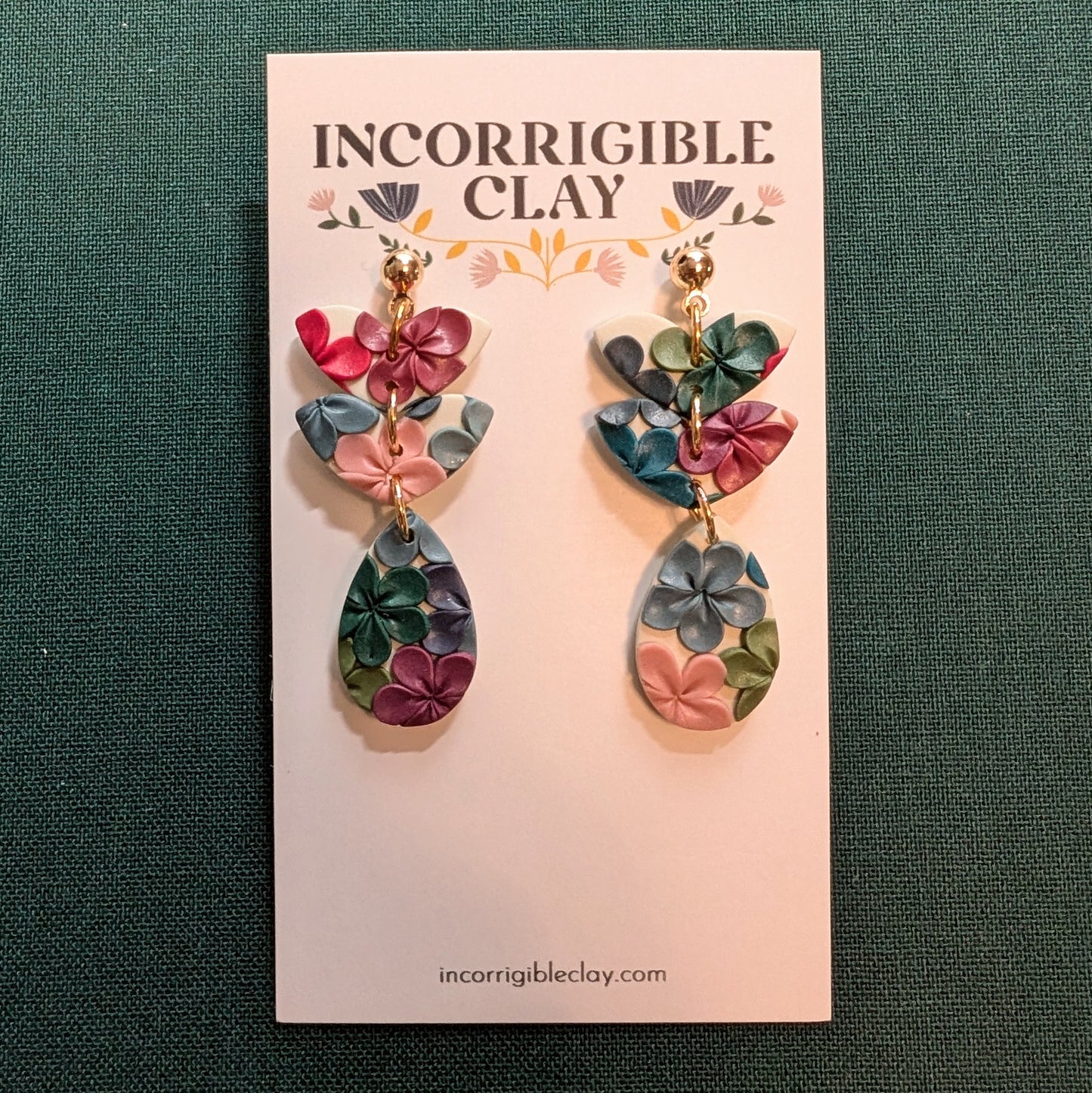 Emily Earrings in Wildflowers