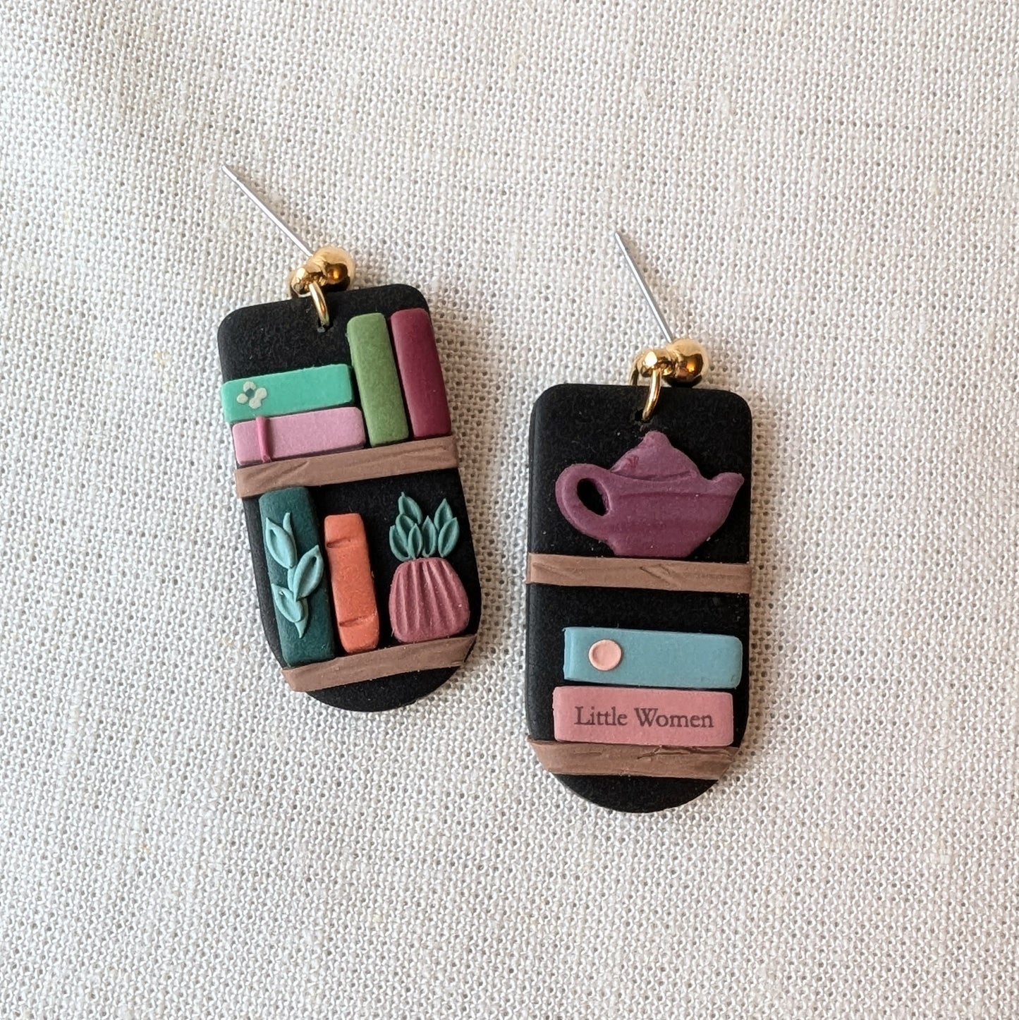 Mini Elizabeth Earrings with "Little Women"