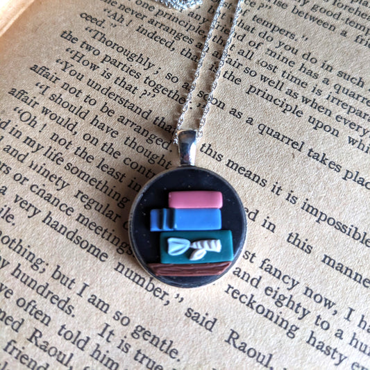 Book Stack Necklace 03