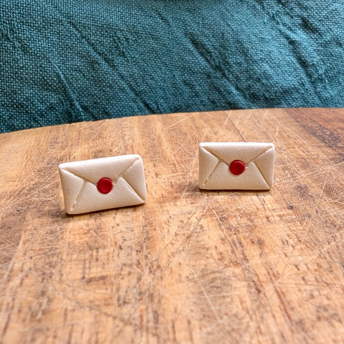 Love Letter Studs in Ivory