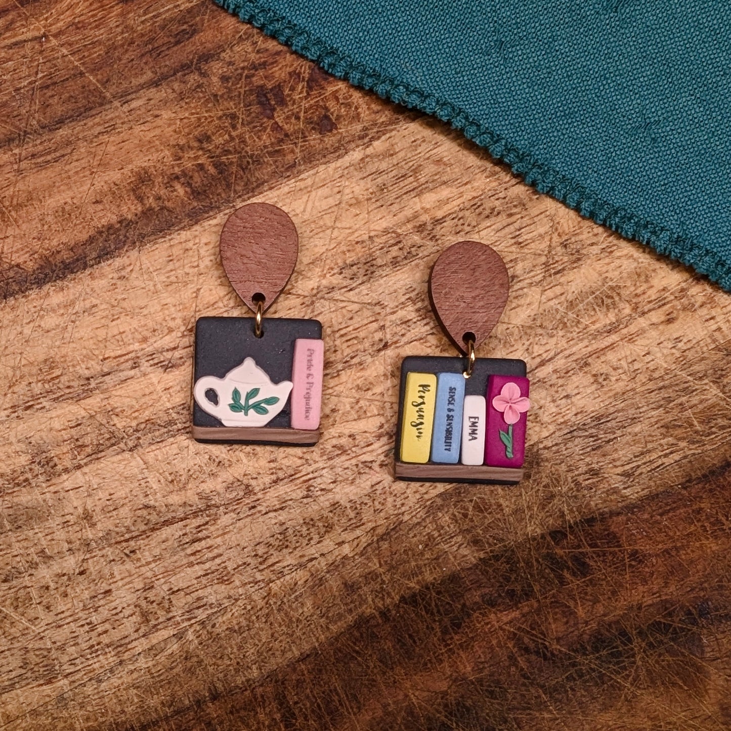Jane Austen Book Nook Earrings