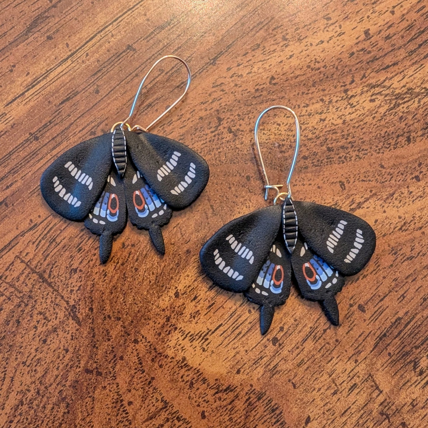 Black Swallowtail Butterfly Earrings