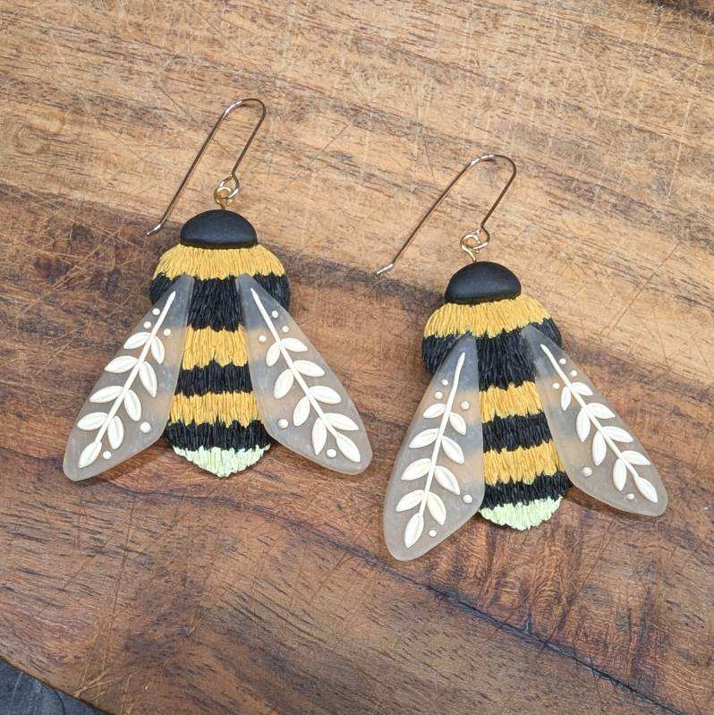 Oversized Folklore Bumblebee Earrings