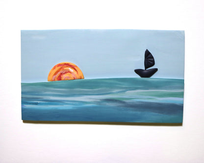A Junk Boat on the Sea