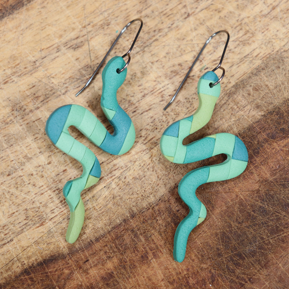 Multicolor Snake Earrings