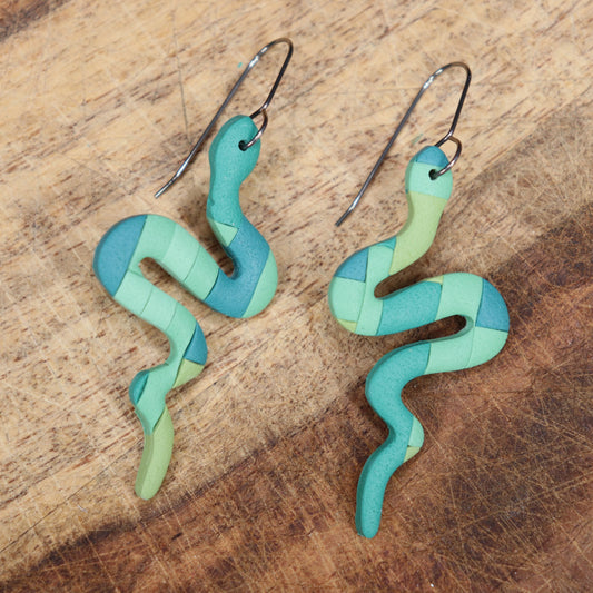 Multicolor Snake Earrings