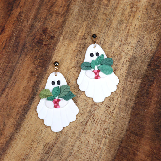 Annabel Lee Earrings with Ficus Friend