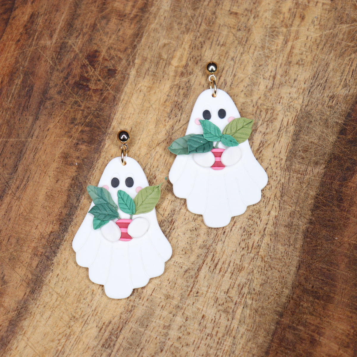 Annabel Lee Earrings with Ficus Friend