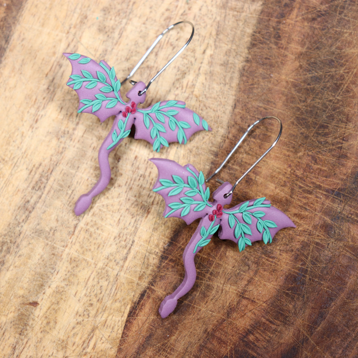 Floral Dragon Earrings