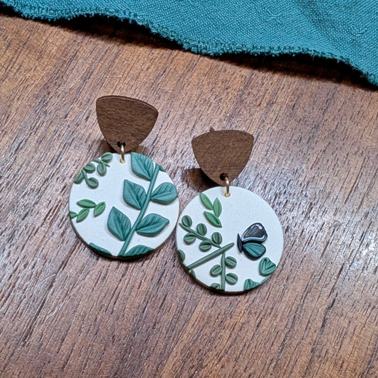 Meg Earrings in Garden Butterfly 02