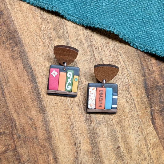 Square Book Nook Earrings 01