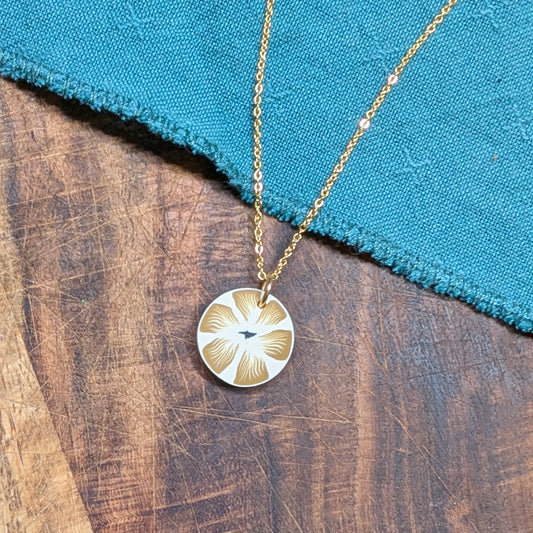 Yellow Ochre Flower Necklace