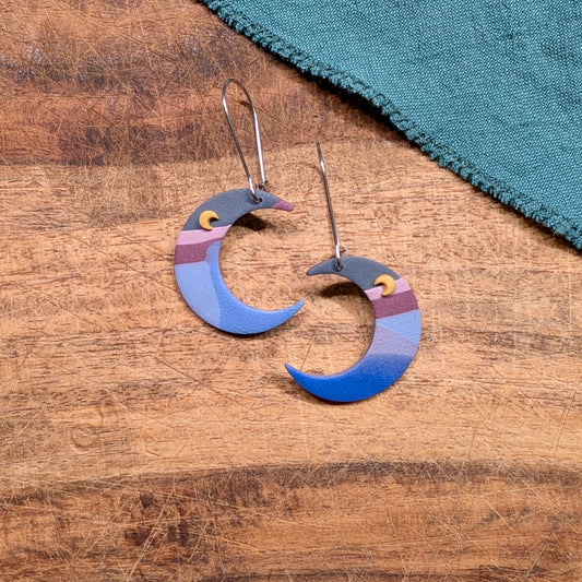 Luna Earrings in Night Landscape 01