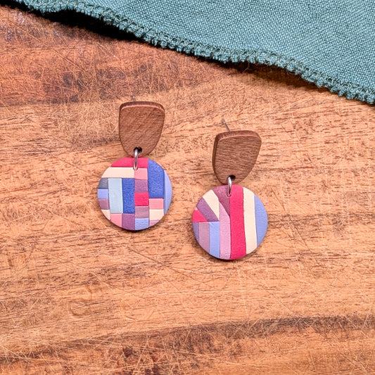 Jo Earrings in Retro Modern Abstract