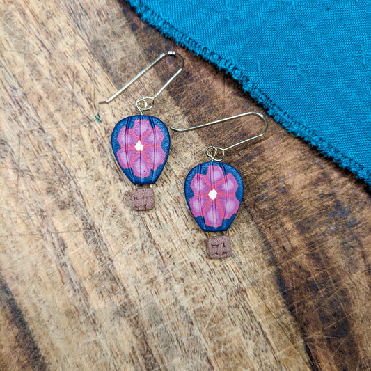 Floral Hot Air Balloon Earrings 03