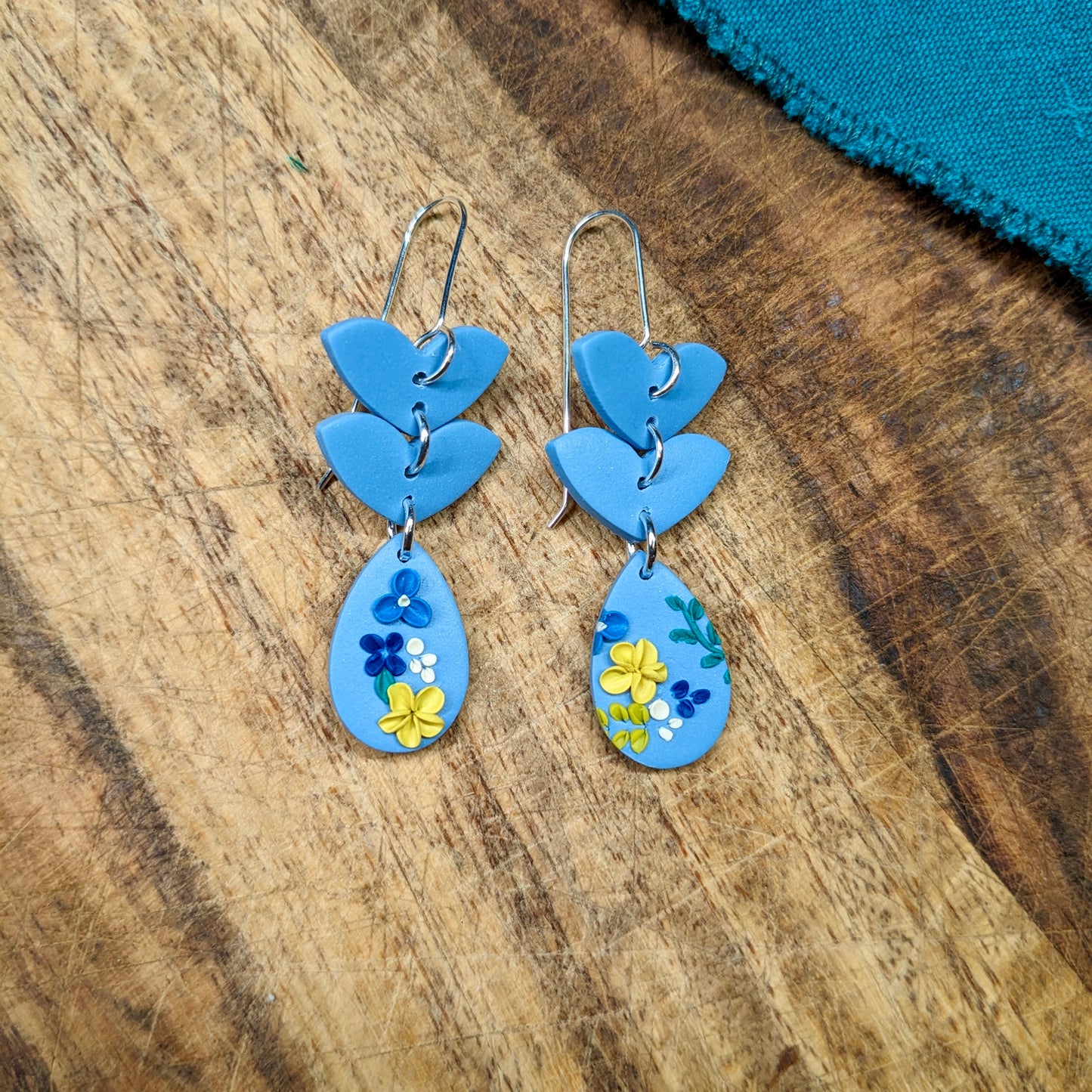 Emily Earrings in Cool Florals