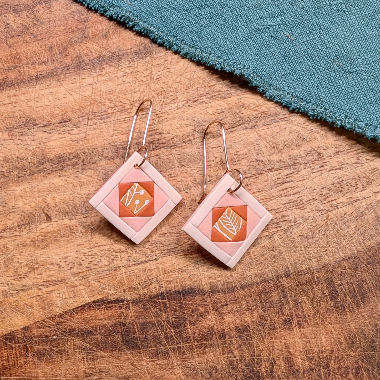 Quilt Block Earrings 02