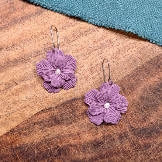 Lavender Flower Earrings