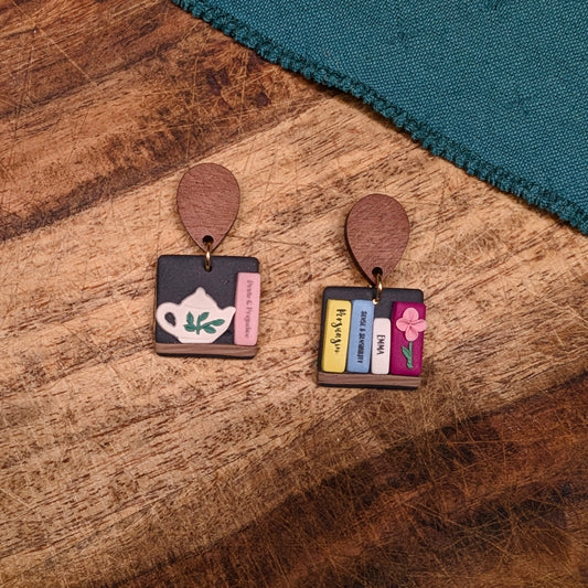 Jane Austen Book Nook Earrings