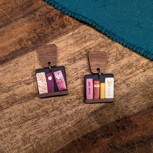 Little Women Book Nook Earrings