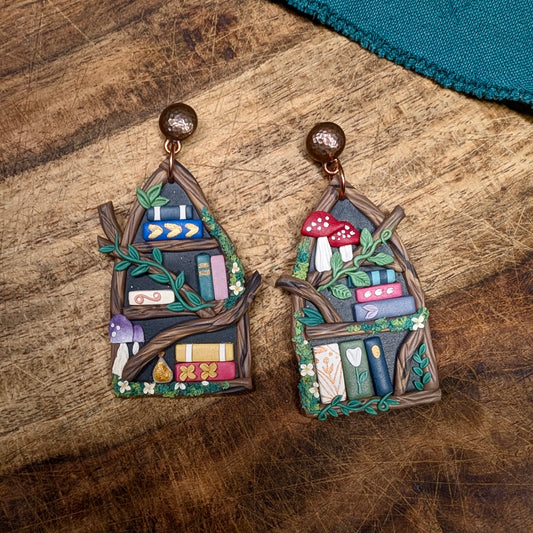 Faerie Bookshelf Earrings
