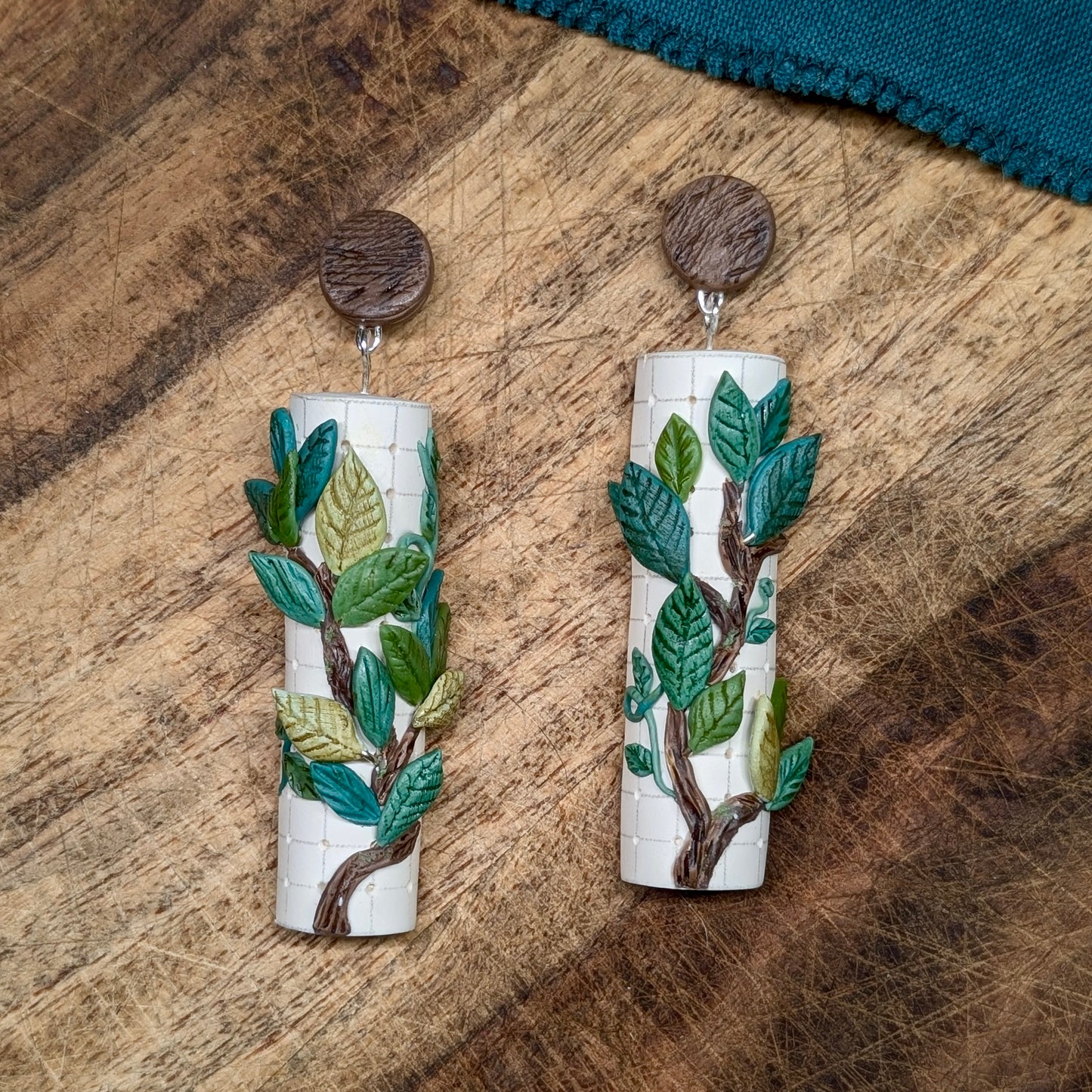 Half-Cylinder Tree Earrings