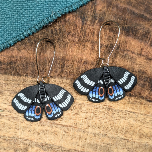 Black Swallowtail Butterfly Earrings