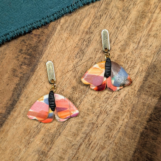 Growing through Darkness - Moth Earrings