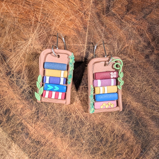 Cottage Witch Book Stack Earrings 02