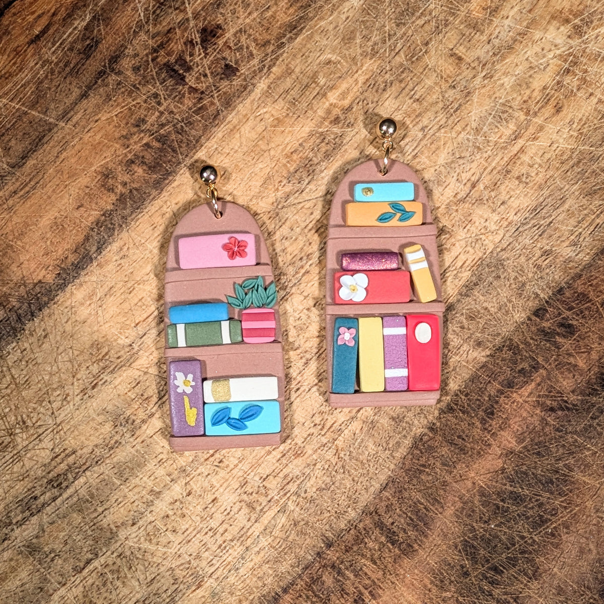 Long Arch Bookshelf Earrings