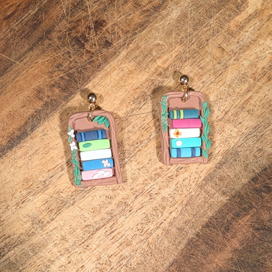 Cottage Witch Book Stack Earrings 01