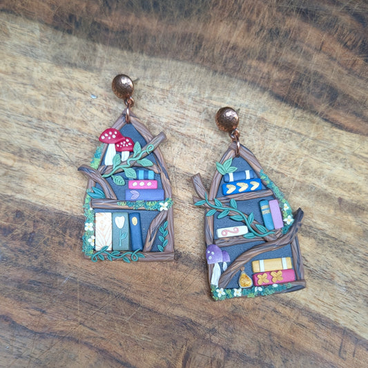 Faerie Bookshelf Earrings